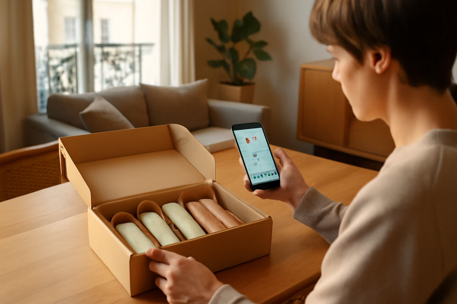 testeur de produits rémunéré à domicile gratuit recevant un colis chez lui